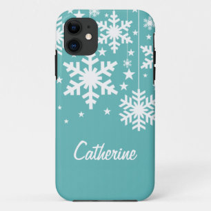 Coque Case-Mate Pour iPhone Snowflakes et Stars iPhone 5 BT Coque, Aqua