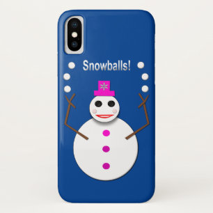 Case-Mate iPhone Case Snowlady de Noël Jongler boules de neige amusant