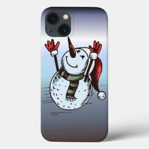 Coque Case-Mate iPhone Snowman Avec Chapeau De Santa - Nez De Carotte - É