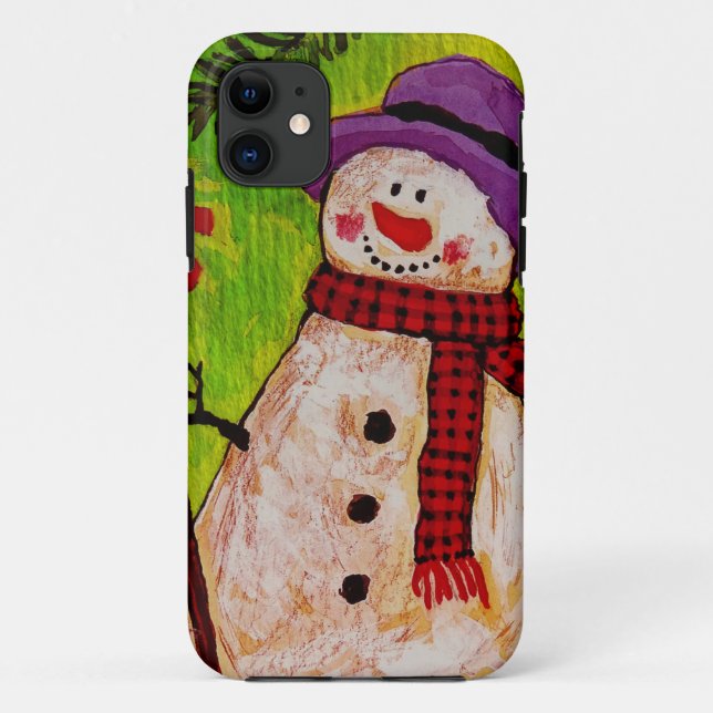 Coques Case-Mate iPhone Snowman et Broom (Dos)
