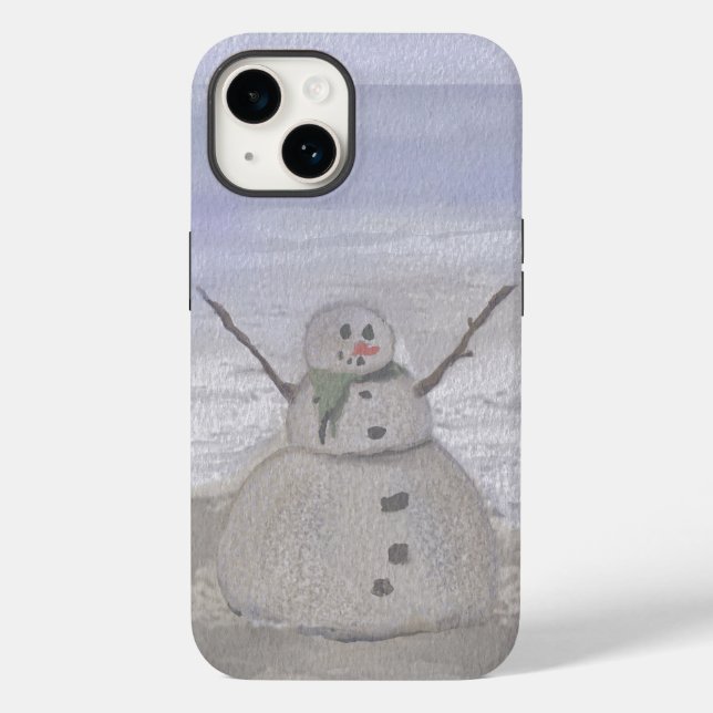 Coques Case-Mate iPhone Snowman Froide À La Plage (Verso)