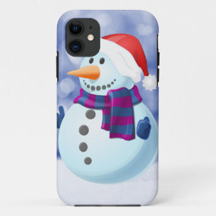 Coque iPhone 11 Snowman hiver Joyeux Noël neige