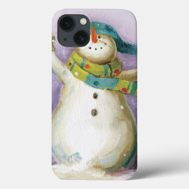 Coques Case-Mate iPhone Snowman with Winter Mittens (Verso)