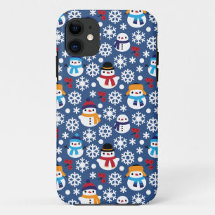 Coque Case-Mate iPhone Snowmans & Snowflakes Motif sans fil