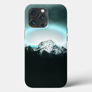 Case-Mate iPhone Case Snowy mountain mysterious blue neon light