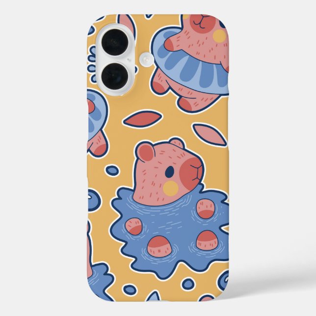 Coques Case-Mate iPhone Soak & Flotter Capybara Spa Day (Verso)