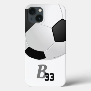 Case-Mate iPhone Case Soccer Ball Sports Monogramme Joueur Nombre Enfant