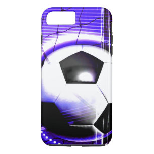 Case-Mate iPhone Case Soccer Blue Personnaliser avec nom ou nom d'équip