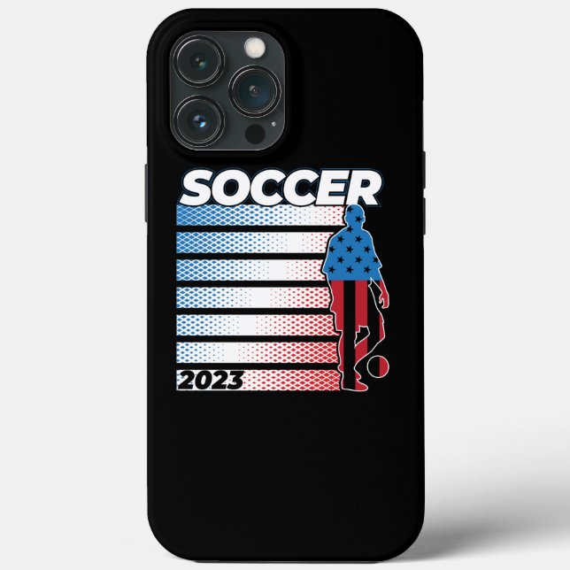 Coques Case-Mate iPhone Soccer masculin Patriotic USA 2023 (Verso)