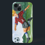Etui iPhone 13 Soccer Player Kicking a Ball par Jay Throckmorton<br><div class="desc">La balle est dans l'air. Tu peux aller à Like Beckham ? A lovely piece to hang on your wall or give as a venft to the soccer aficionado in your life!</div>
