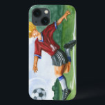 Coque Case-Mate iPhone Soccer Player Kicking a Ball par Jay Throckmorton<br><div class="desc">La balle est dans l'air. Tu peux aller à Like Beckham ? A lovely piece to hang on your wall or give as a venft to the soccer aficionado in your life!</div>