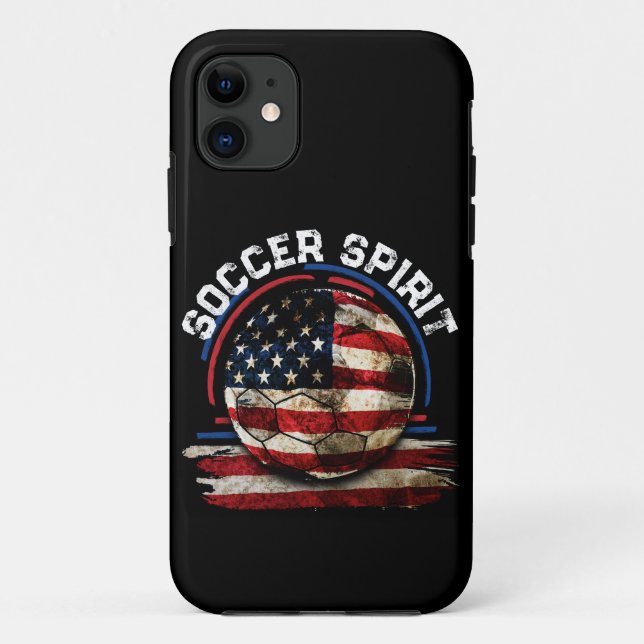 Coques Case-Mate iPhone Soccer Spirit USA, Fan de football (Dos)