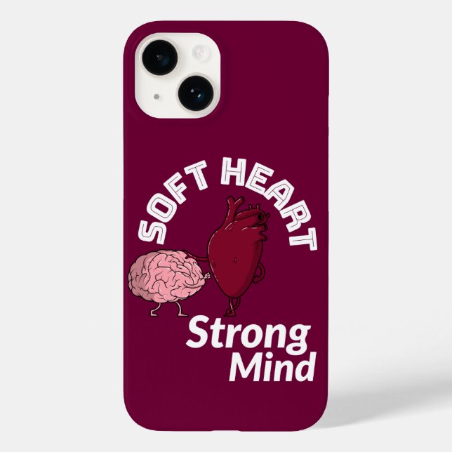 Coques Case-Mate iPhone Soft Heart Fort Mind | Force Minutieuse Ca (Verso)
