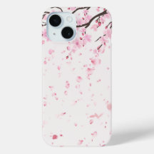 Soft Pink Watercolor Sakura Blossoms iPhone Case