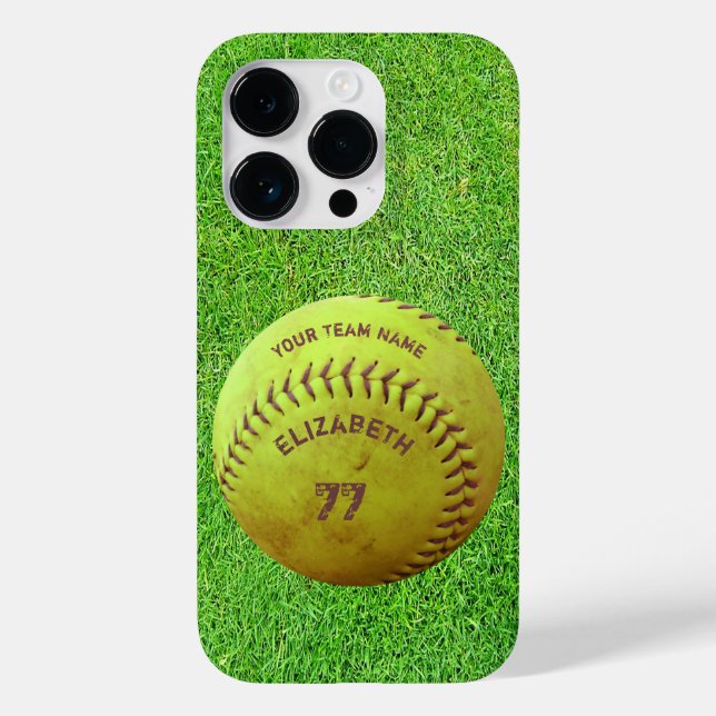 Coques Case-Mate iPhone Softball Dirty Name Team Numéro Ball (Verso)
