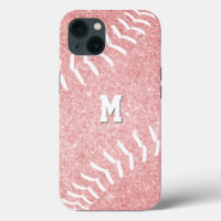 softball rose monogrammed de fille