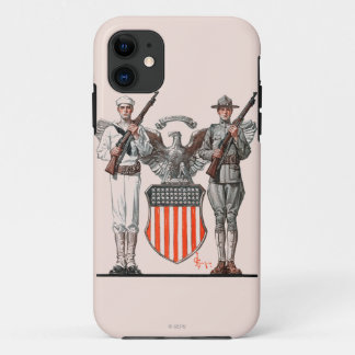 Etui iPhone Case-Mate Soldat, marin et bouclier des États-Unis