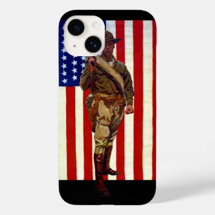 Coque Case-Mate iPhone Soldat patriotique vintage avec drapeau américain