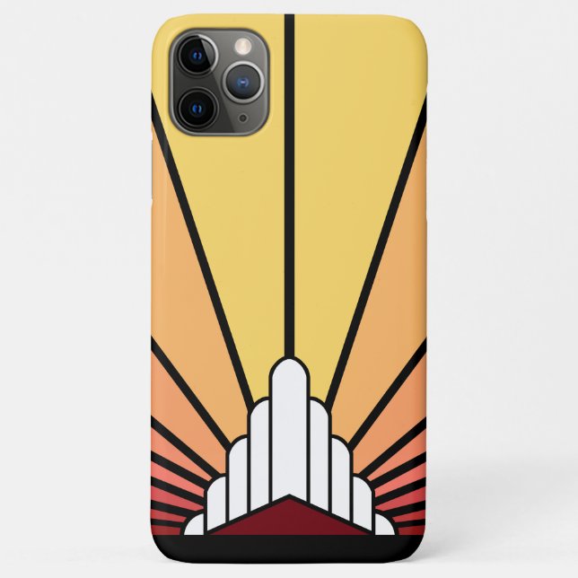 Coques Case-Mate iPhone Soleil Art déco à l'aube (Dos)