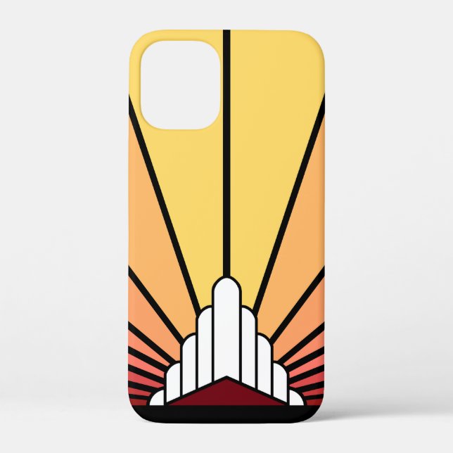 Coques Case-Mate iPhone Soleil Art déco à l'aube (Verso)