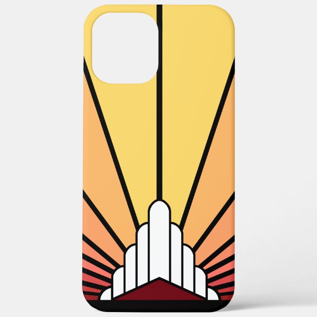 Coques Case-Mate iPhone Soleil Art déco à l'aube (Verso)