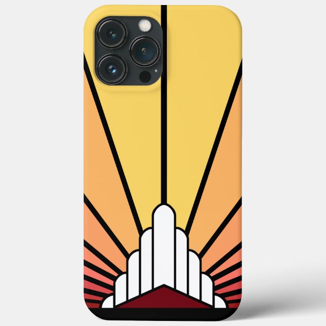 Coques Case-Mate iPhone Soleil Art déco à l'aube (Verso)