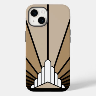Coque Case-Mate iPhone Soleil Art déco bronzé