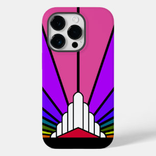 Coque Case-Mate iPhone Soleil Art déco en arc-en-ciel