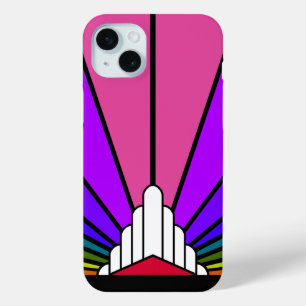 Coque Case-Mate iPhone Soleil Art déco en arc-en-ciel