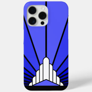 Coque Case-Mate iPhone Soleil Art déco en bleu