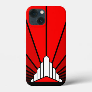 Case-Mate iPhone Case Soleil Art déco en rouge