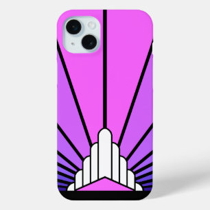 Coque Case-Mate iPhone Soleil Art déco en violet & rose