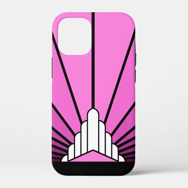 Coques Case-Mate iPhone Soleil Art déco rose (Verso)