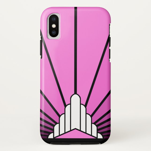 Coques Case-Mate iPhone Soleil Art déco rose (Dos)