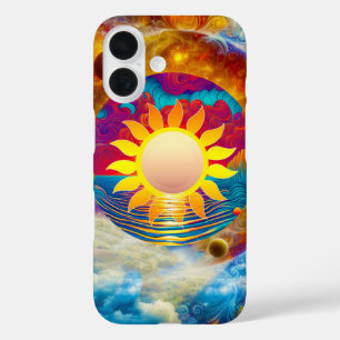 Coque Pour iPhone 16 Soleil cosmique