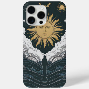 Coque Case-Mate iPhone Soleil cosmique et Lune avec Voyage Mystique Illus