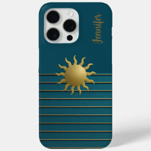 Coque Case-Mate iPhone Soleil rayonnant sur Turquoise