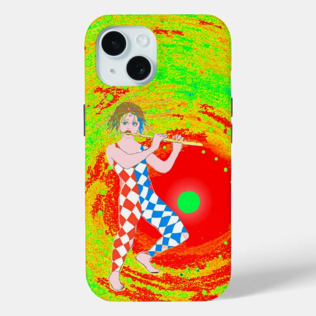 Coques Case-Mate iPhone Soleil rouge et un art de bouffon  (Verso)