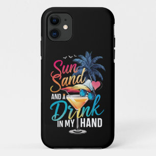 Case-Mate iPhone Case Soleil, sable et un verre à la main, croisière de 
