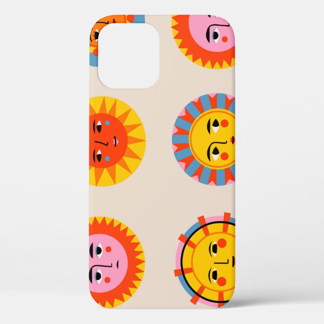 Coques Case-Mate iPhone soleils Abstraits : motif sans couture ethnique. (Verso)