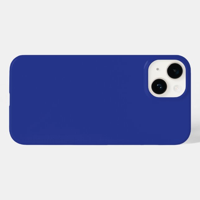 Coques Case-Mate iPhone Solid Deep Blue Backdrop | Bold Minimalist Design (Verso (horizontal))
