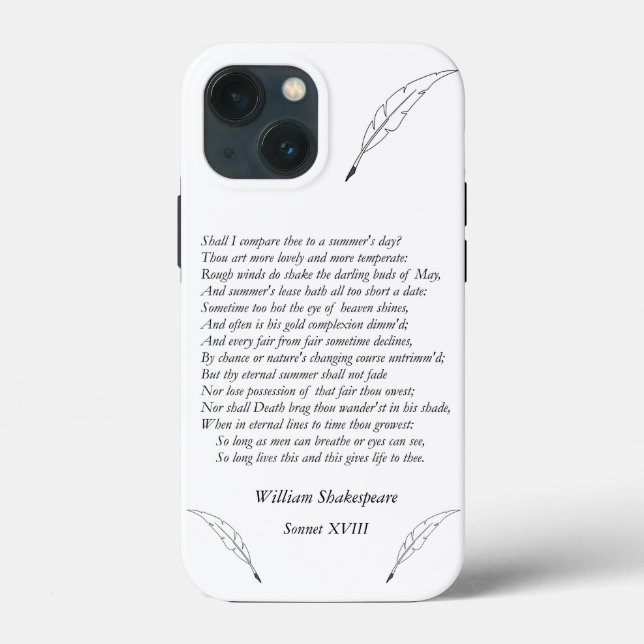 Coques Case-Mate iPhone Sonnet # 18 par William Shakespeare (Verso)