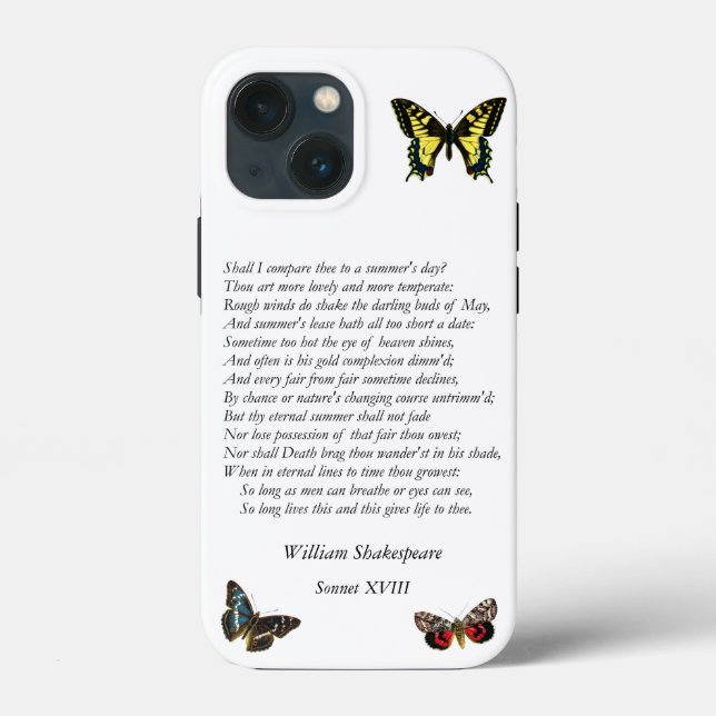 Coques Case-Mate iPhone Sonnet # 18 par William Shakespeare (Verso)