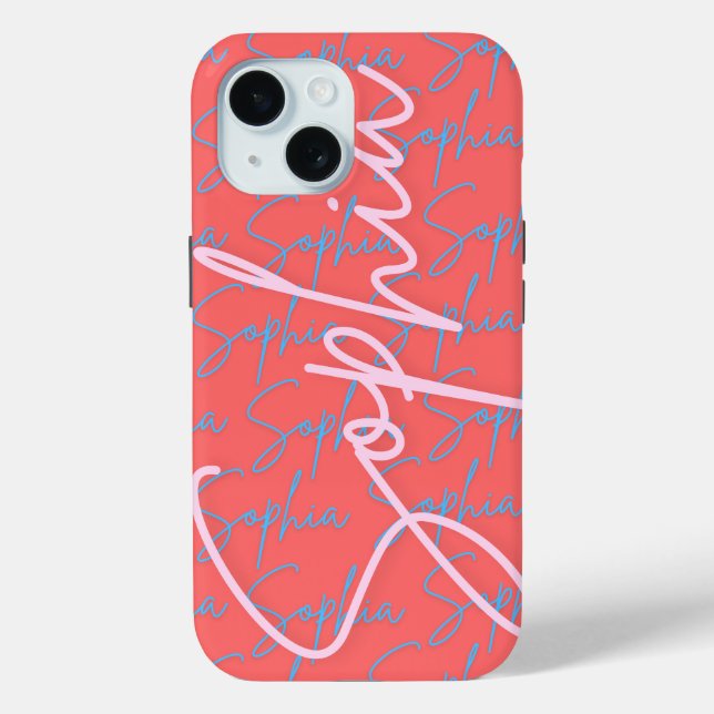Coques Case-Mate iPhone Sophia Signature Nom Motif Design (Verso)
