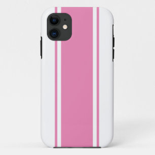 Case-Mate iPhone Case Sophistiqué Fun Sporty Rose White Racing Stripes