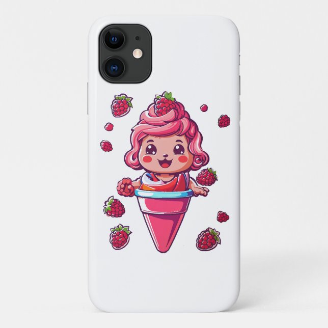 Coques Case-Mate iPhone Sorbet framboise Kawaii (Dos)