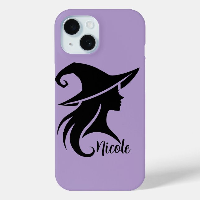 Coques Case-Mate iPhone Sorcière chapeau noir Wiccan Halloween (Verso)