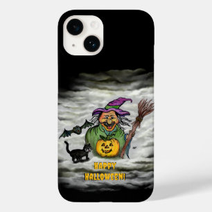 Coque Case-Mate iPhone Sorcière, Chat, Chauve-souris et Citrouille, Bonne