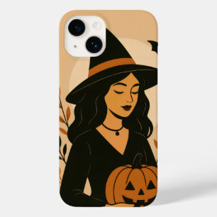 Coque Case-Mate iPhone Sorcière d'automne avec Citrouille   Halloween vin