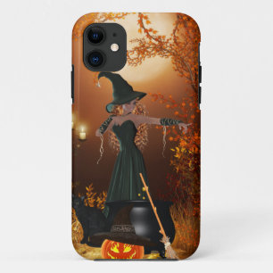 Coques Pour iPhone Sorcière de Halloween d'automne
